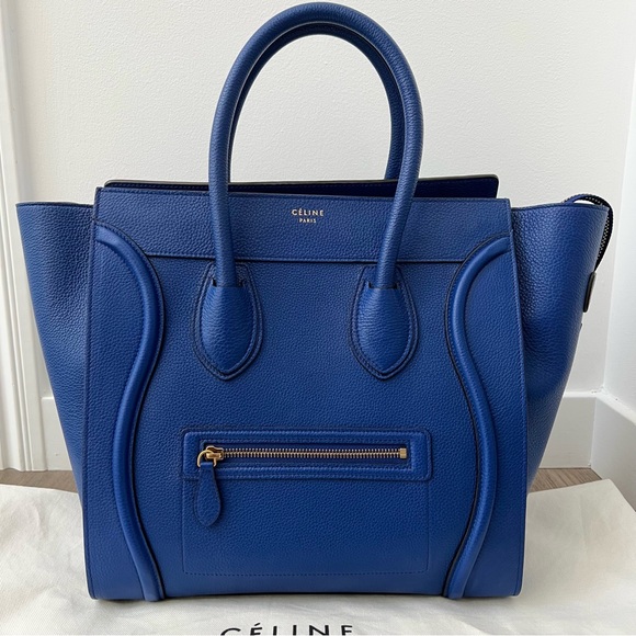 Celine Handbags - —SOLD— Celine Mini Luggage Indigo Blue Tote Bag Phoebe Philo